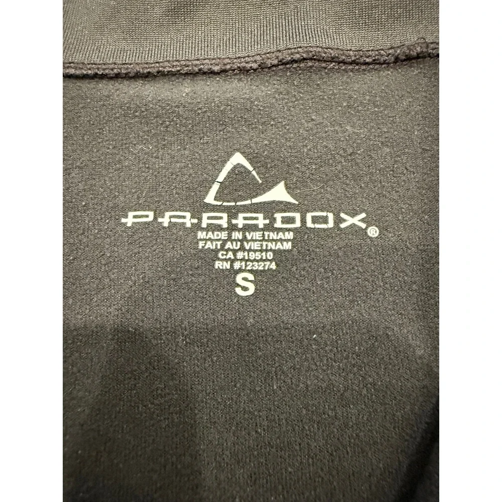 Paradox Mens Quarter Zip Pullover Charcoal Gray Active Performance‎ Top Small